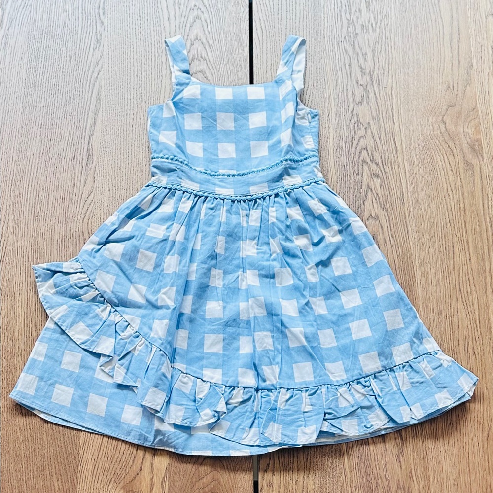 Blue Checkered Kids Dress